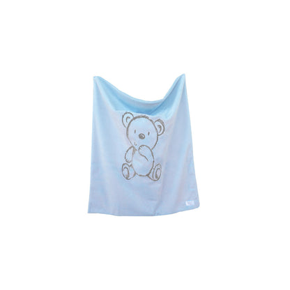 Bear Embroidered Baby Blanket for Newborn