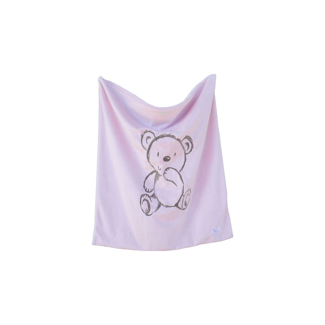 Bear Embroidered Baby Blanket for Newborn