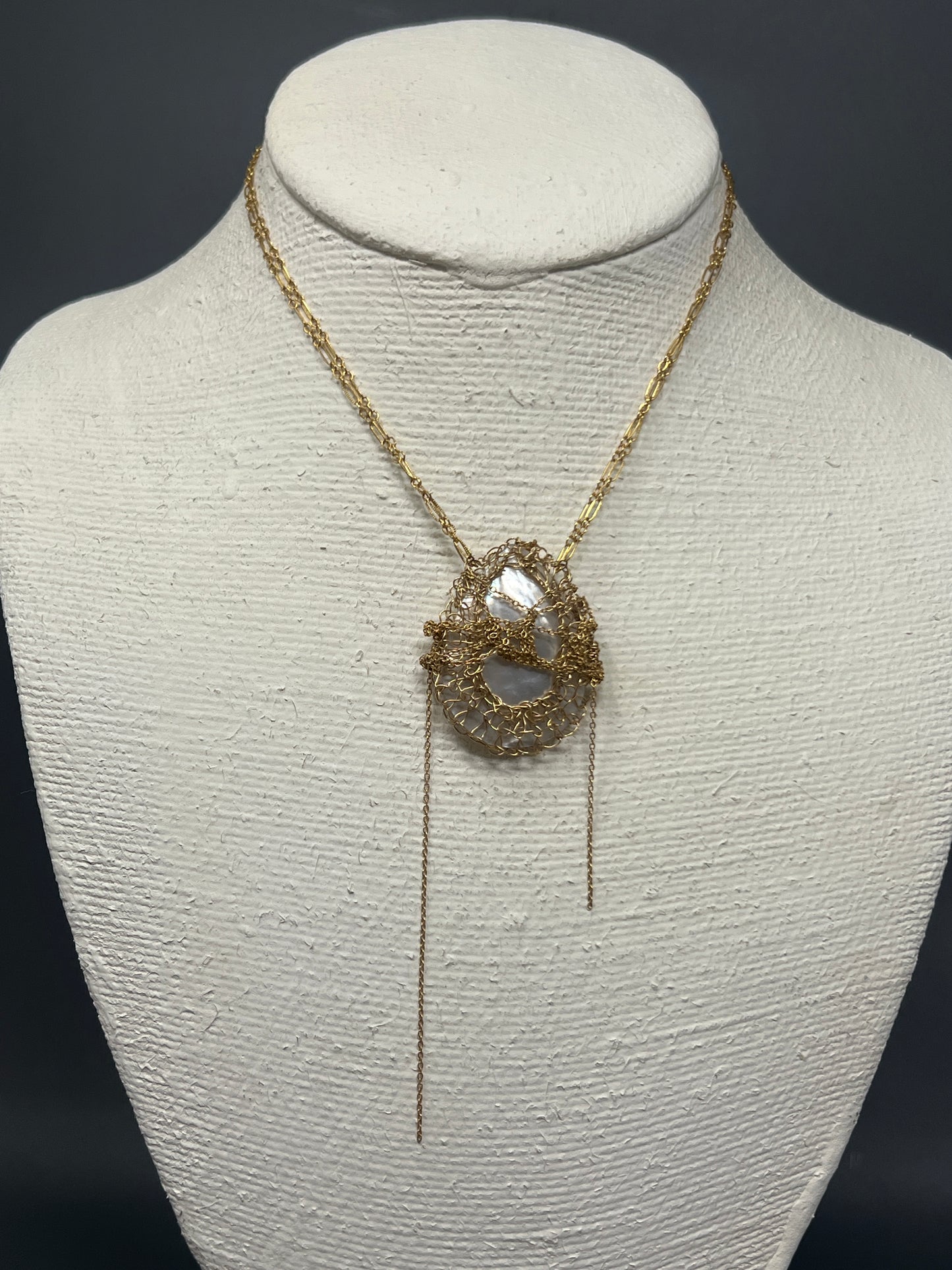 Mother of Pearl Teardrop Necklace