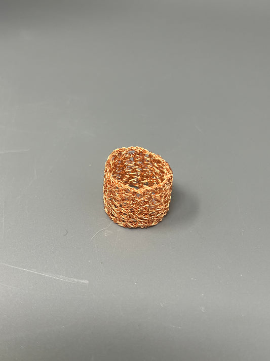 Copper Knitted Ring