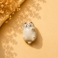 Happy Chubby Cat Ceramic Brooch