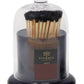 Match Holder Jar with Gold/Smoked Base: Gold
