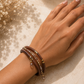 Mocha Glow Multi-Strand Wrap Bracelet