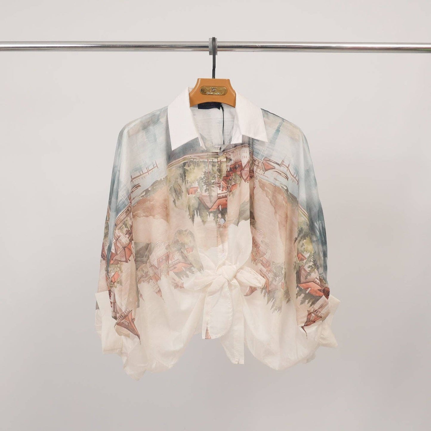 Tunic in printed Tencel and silk – KD8971-3: Rose