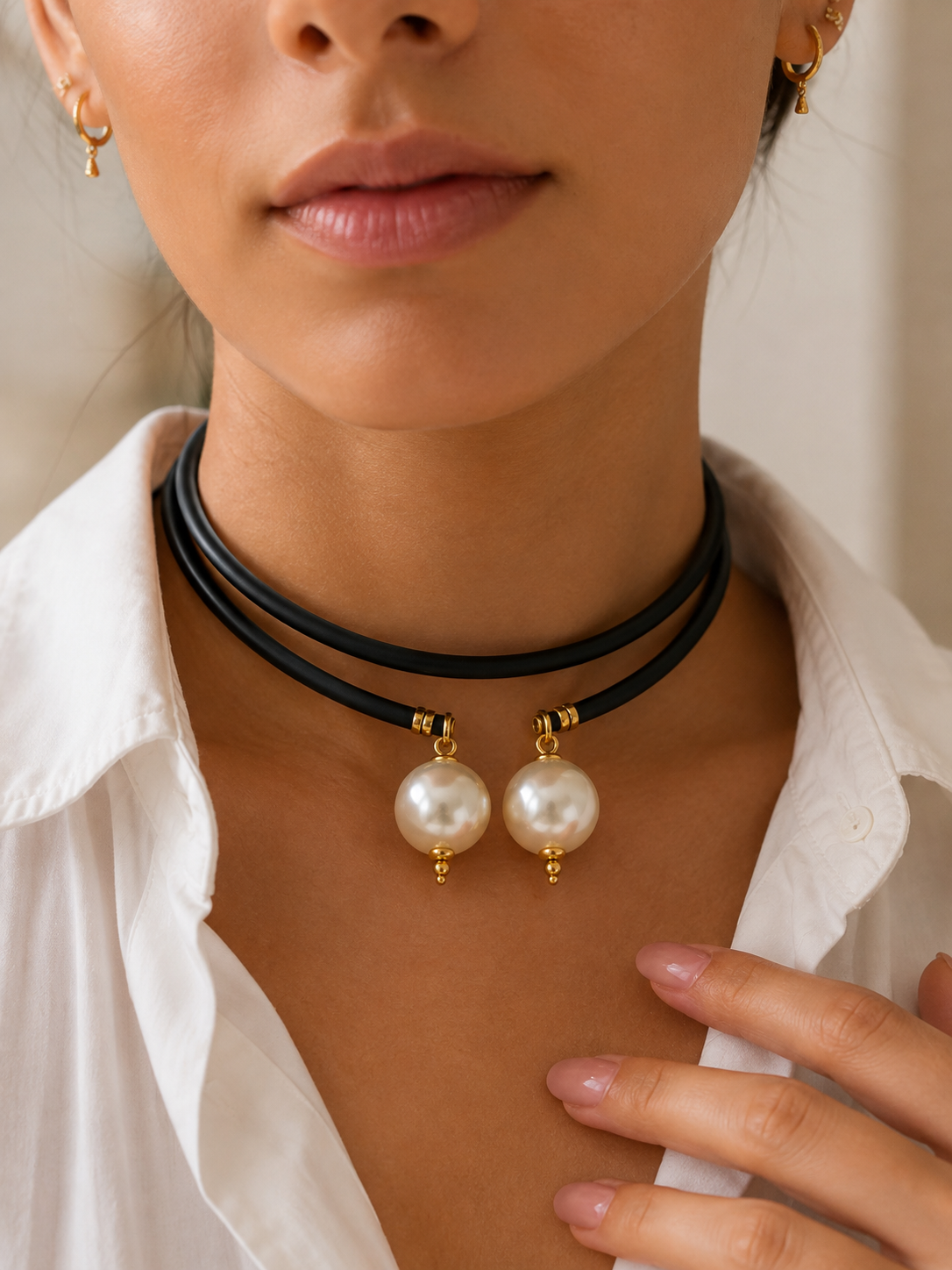 Modern Muse Pearl Wrap Necklace