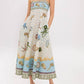 Sciacca Marine life printed Swing Style strappy sundress: DarkBlue