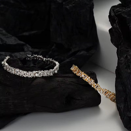 Diamond & Pearl Bracelet