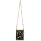 Sip Happens Black and Diamond Beaded Martini Crossbody