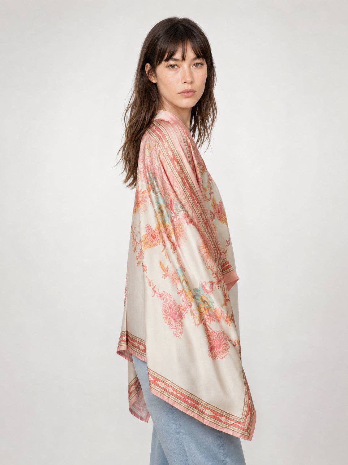 Satin shirt KD8871VS-12: Rose