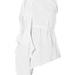 Sleeveless Asymmetric Top In Ivory: Ivory / XL