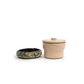 Ceramic And Kilim Canister: Beige
