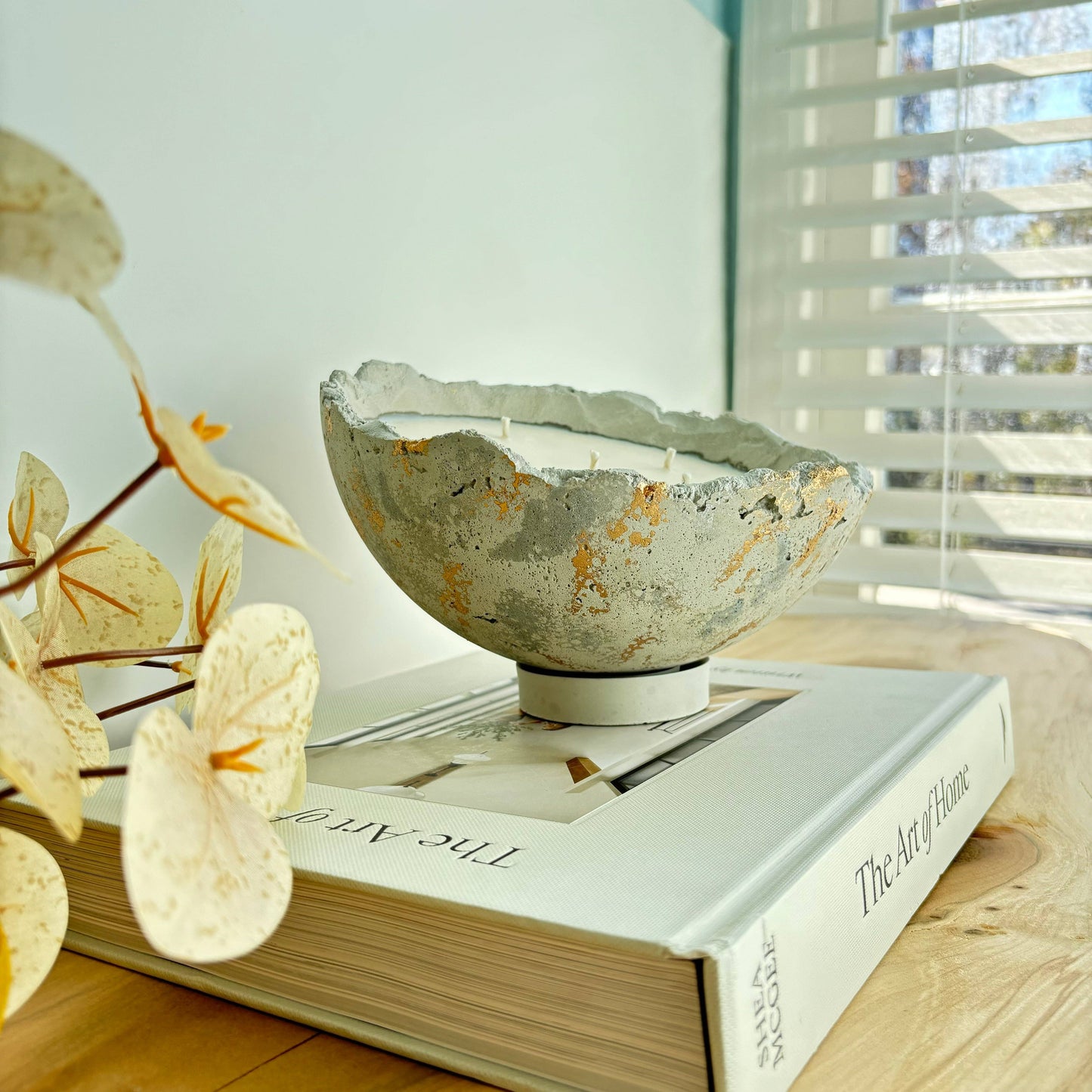 Half Moon Bowl Candle | Decor Candles: Oakmoss & Amber