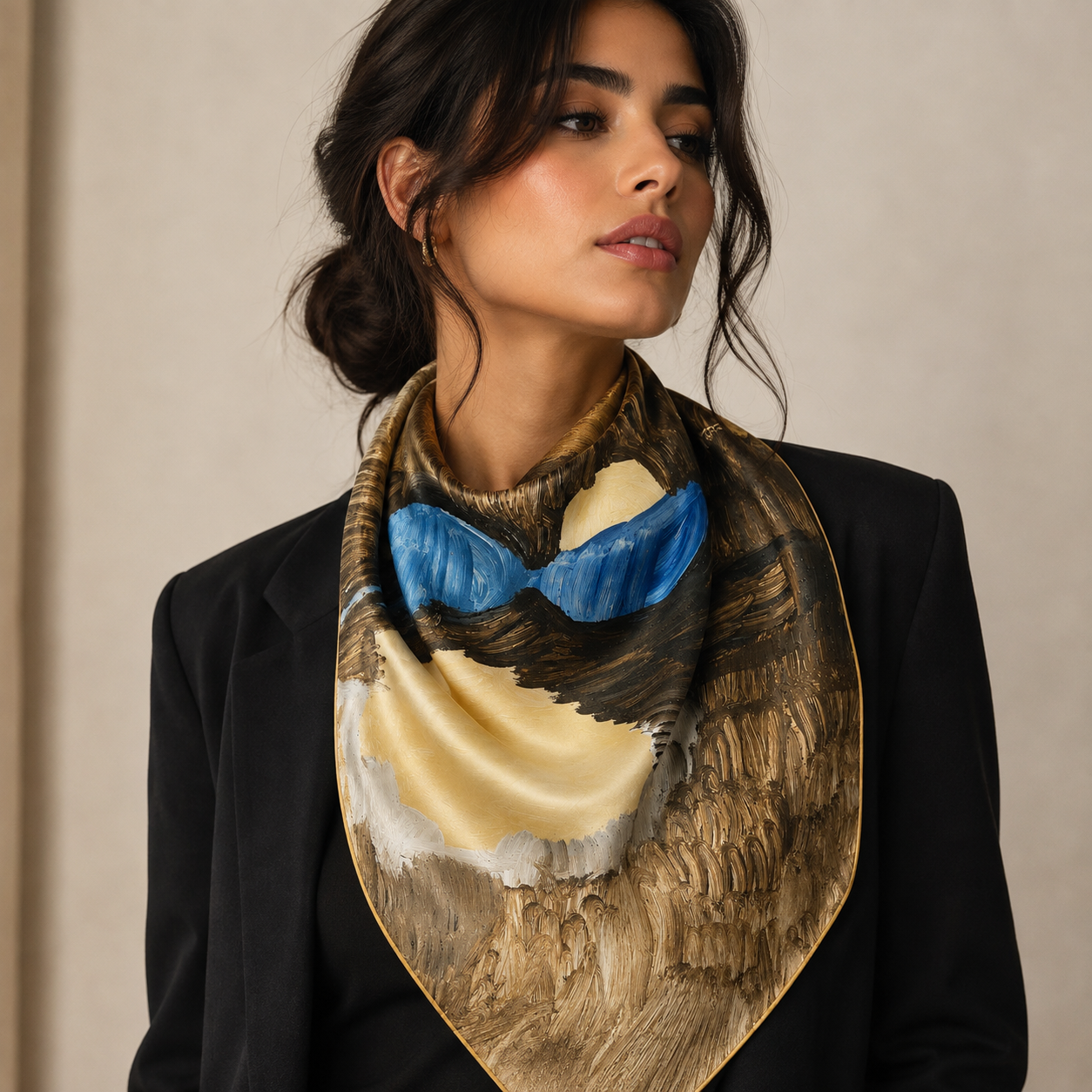 Blue Horizon Art Scarf