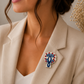 Armenian Pomegranate Tree Ceramic Brooch