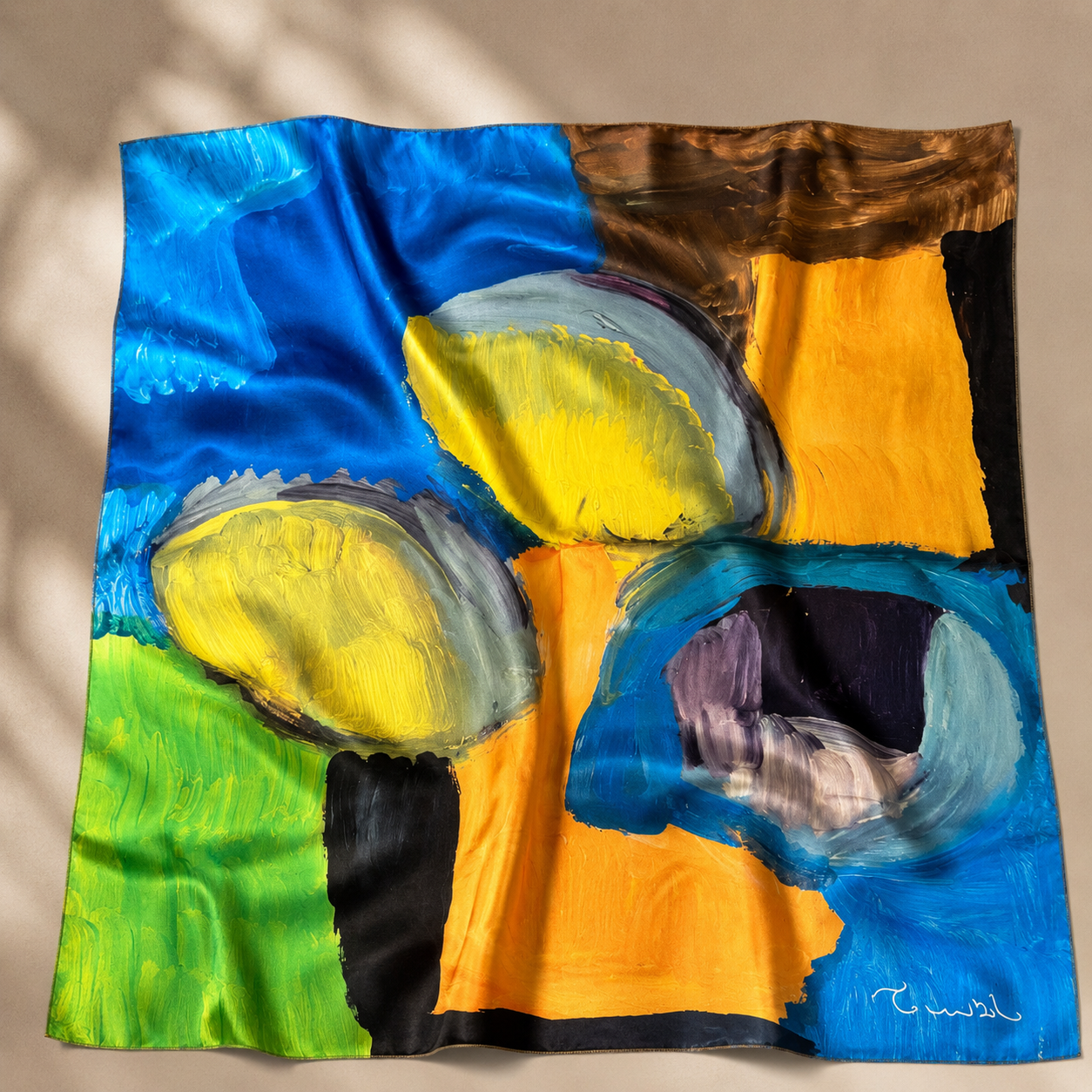 Electric Bloom Art Scarf