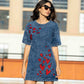 2605 Heart Embroidered Denim