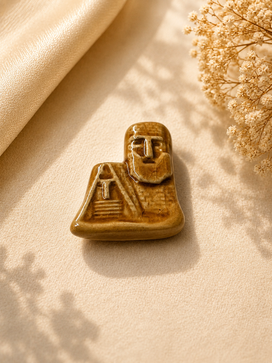 Mamik & Papik Armenian Ceramic Brooch