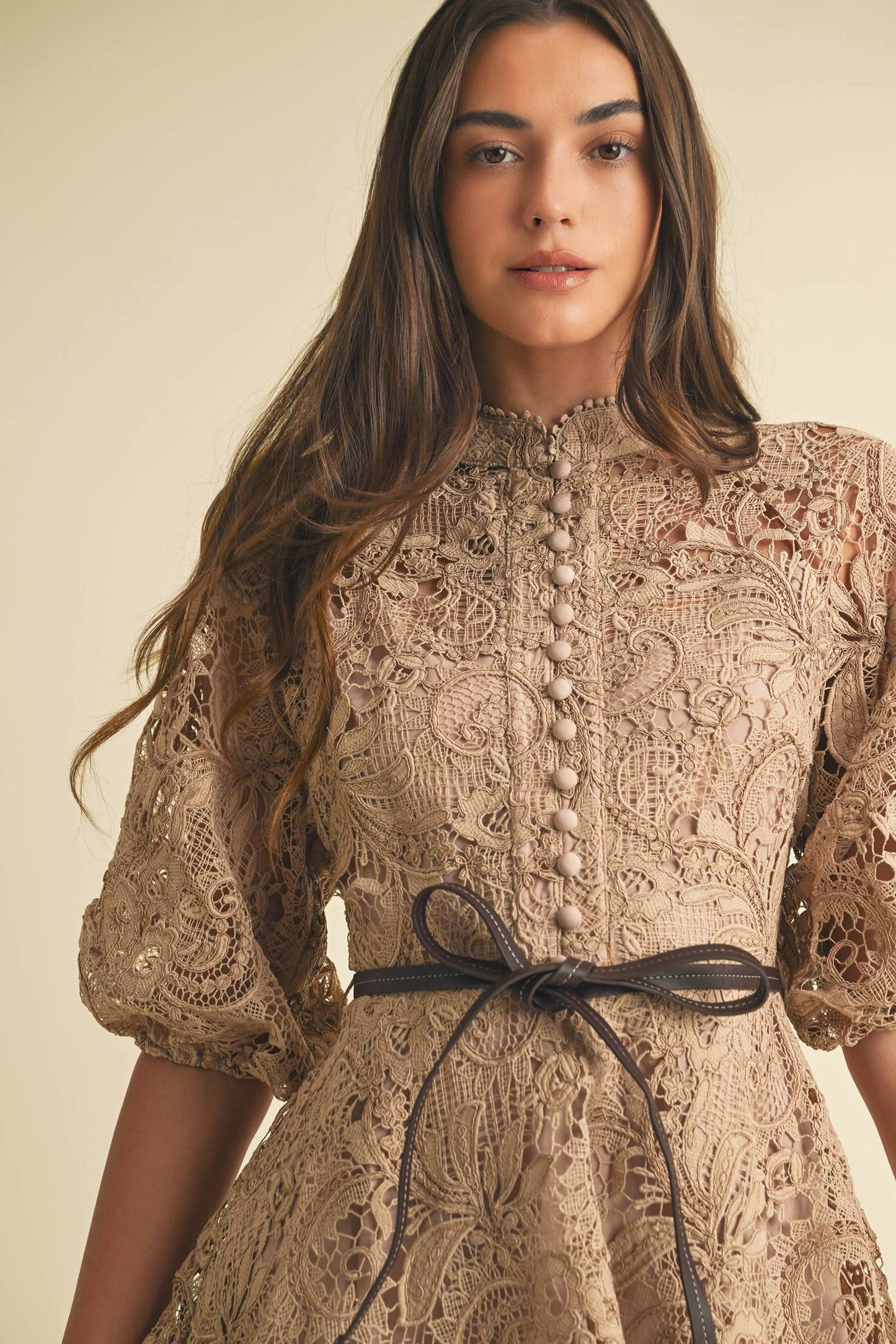 Crochet Lace VIctorian style Mini Dress