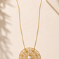 Golden Bloom Freshwater Pearl Pendant Necklace