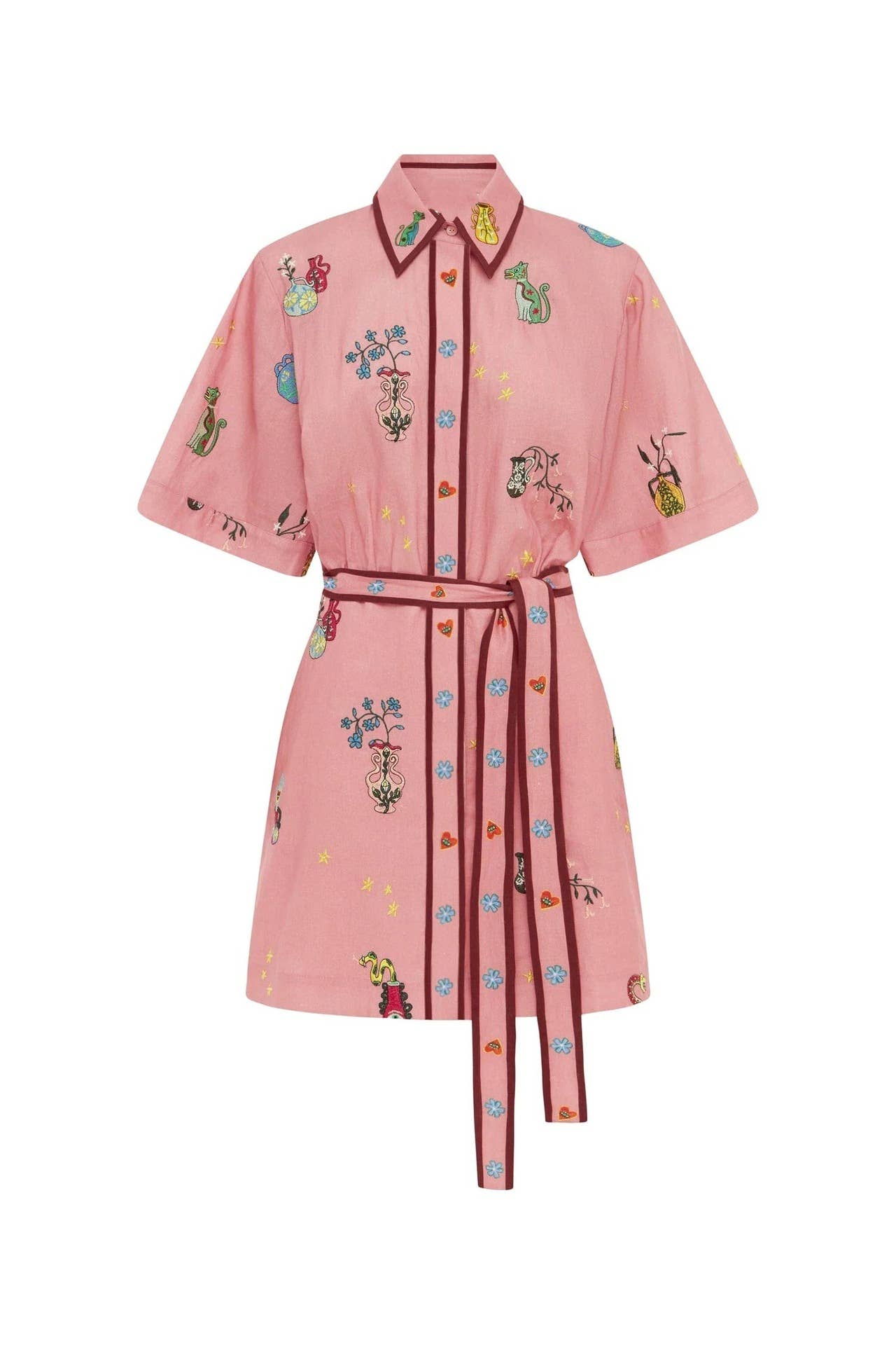 Casual fashion linen temperament shirt dress