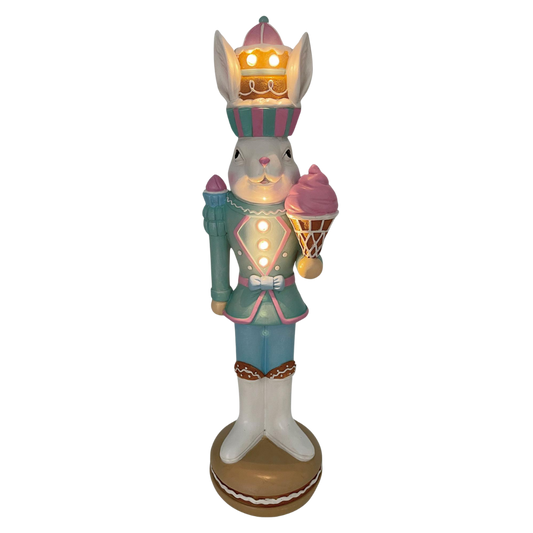 Transpac Light Up Res Easter Nutcracker Fig Easter Décor