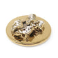 Round Gold Decorative Box With Flower Design Lid: Side Flower
