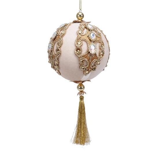 Golden Tassel Ball Ornament