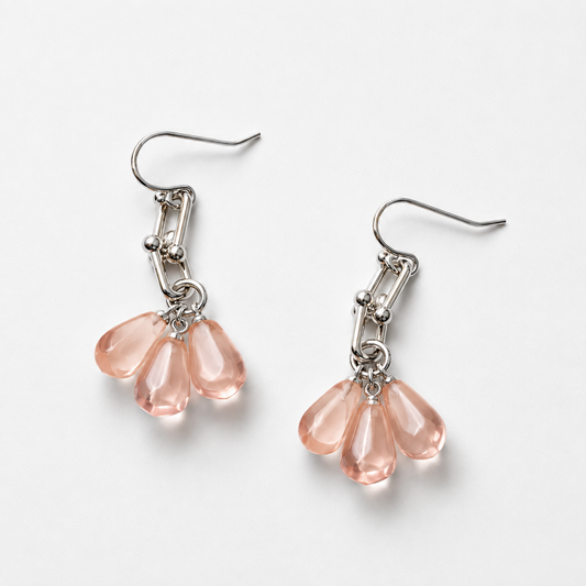 Pomegranate Seeds Earrings in Silver