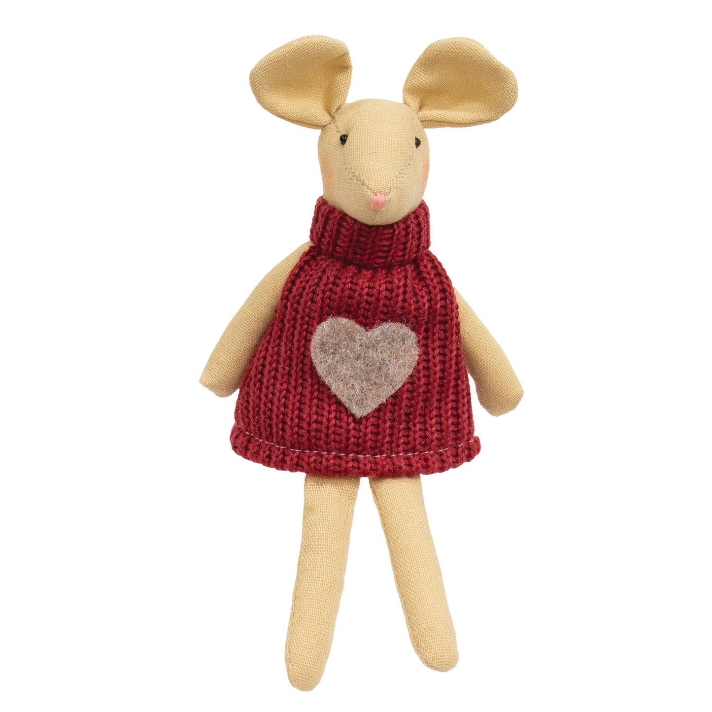 Heart Sweater Sitting Mouse