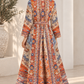 Heritage Antique Rug-Inspired Belted Kaftan Robe — Ivory Spice