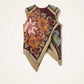 Asymmetrical Fringe Cross Top: WINE / S