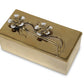 Oblong Gold Decorative Box With Flower Design Lid