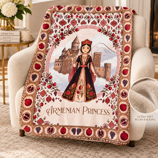 Armenian Princess Baby Blanket — Queen Zabel Soft Fleece Throw
