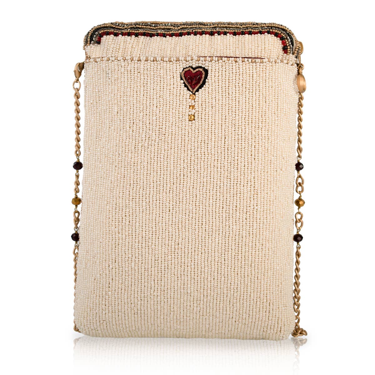 High Court Beaded Crowned Heart Crossbody bag