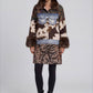 Mixed Media Faux Fur Statement Coat: L
