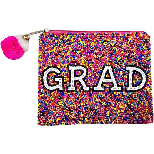 COLORFUL GARD BEADED COIN POUCH