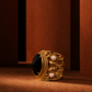 Black Shell Chunky Statement Ring | Gemstone Jewelry