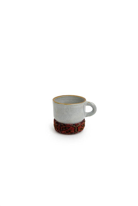 Kilim And Ceramic Mug: Beige