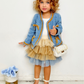 Hello Darling Blue Tweed Jacket & Tulle Skirt