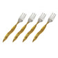 Crumpled Leaf Set of Four Dessert /Appetizer Forks: Stainless Steel
