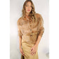 SHEER LONG SHIRTS AND SATIN LONG SKIRTS SET: BRONZE GOLD