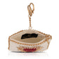 Heart Burst beaded red, gold, and cream coin purse.
