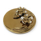 Gold Decorative Candle With Flower Design Lid: Gold Lid