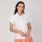 Minimalist short-sleeve cotton shirt: White