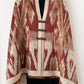 Print Toggle Front Cape Cardigan: BLACK / One Size