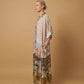 Long satin desert landscape print dress – KD9316VS-34: Sky Blue