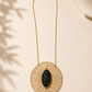 Midnight Oval Swarovski Crystal Pendant Necklace