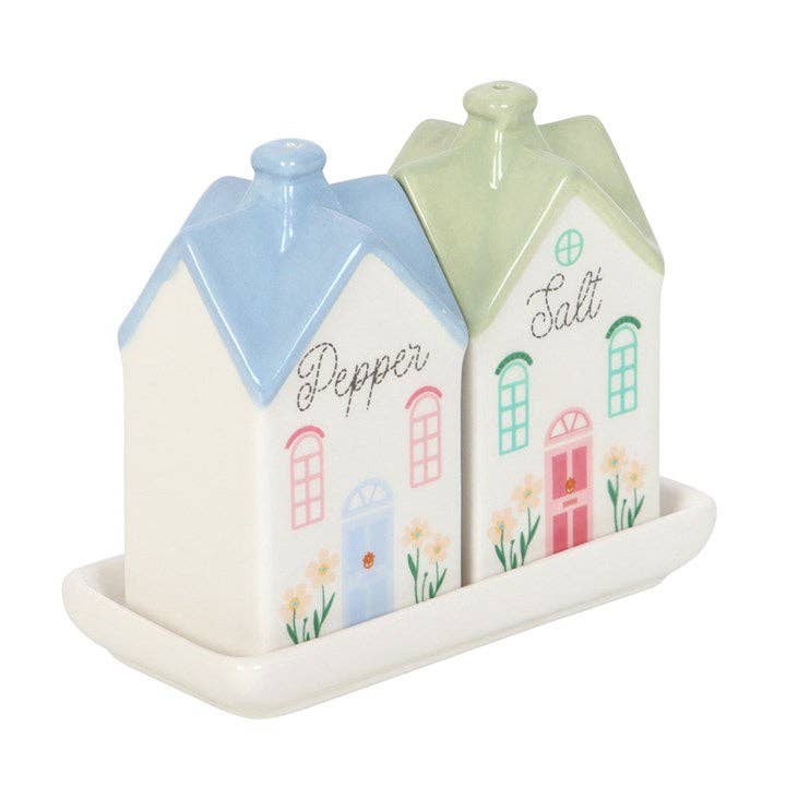 Pastel House Salt and Pepper Shakers