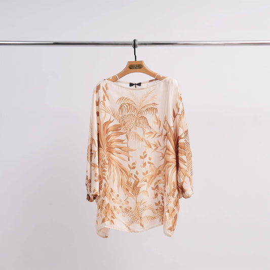 Camel Boat Neck Tunic