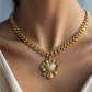 Gold Sunburst Heart Necklace | Vintage Enamel Statement Jewelry: Green